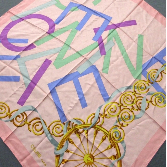 Celine Silk Scarf New in Box - Picture 4 of 7